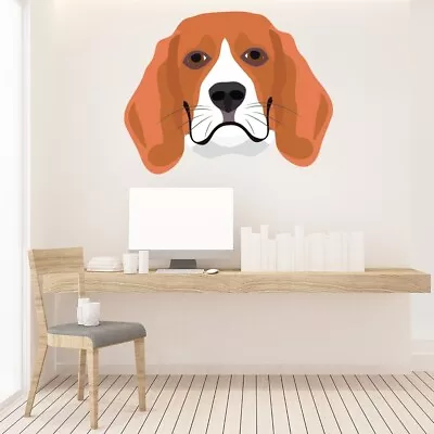 Basset Hound Head Dog Wall Sticker WS-50926 • $92.37