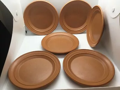 Portmeirion Meridian Terracotta Set Of Six Side Plates 7” • £10