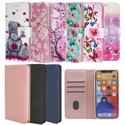 For Samsung Galaxy S9 S10 S21 S20 FE A52 5G A12 A22 Wallet Flip Case Stand Cover • £3.99