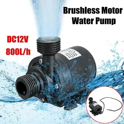 800L/H Water Pump 12V 5M Lift Brushless Motor Fountain Water Pool Pump T8B6 • $12.98