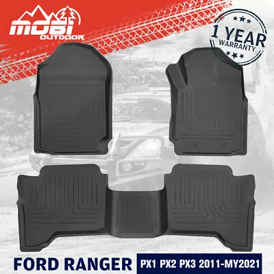 $95.95 • Buy MOBI Car Floor Mats 3D Liner For Ford Ranger PX Wildtrak XL MY 11-21 Dual Cab