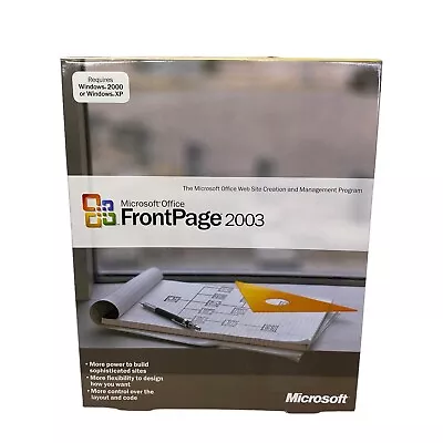 Vintage Microsoft Office Front Page 2003 In Original Sealed Box Rare! • $119.99