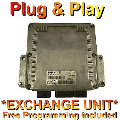 £75.90 • Buy Peugeot 406 2.0 HDi ECU 0281011338 9649158180 93 *Plug & Play* Free Programming!