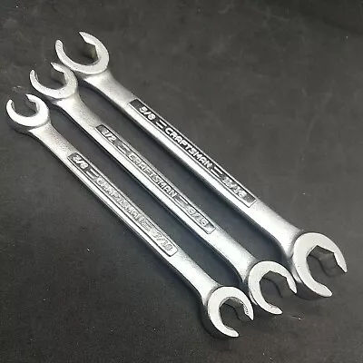 $45 • Buy Craftsman USA -V- Flare Nut Wrench Set 3/8 - 11/16 Line Brake Hydraulic LOT 3pcs