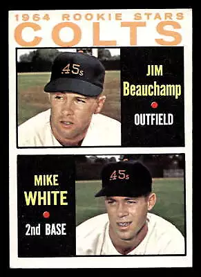 1964 Topps #492 Jim Beauchamp/Mike White Colts Rookies Excellent+ RC Rookie Colt • $5