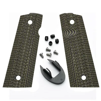 1911 Grips & Magwell Set For Officer Size Models- G10 Grips + Magwell & Screws • $39.90