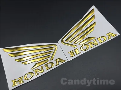 Motorcycle 3D Gold Wing Sticker Fuel Tank Fairing Badge Emblem Decals For • $10.35