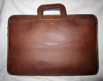 Vintage Pegasus Made In USA Leather Laptop Case Portfolio Bag Briefcase • $24.99