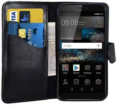 BLACK WALLET CARD SLOT Stand GEL CASE FOR HUAWEI SMART PHONE UK Free Dispatch • £3.08