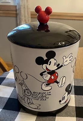 Vintage Mickey Mouse Sketches Cookie Jar Red Mouse On Top Rare • $29