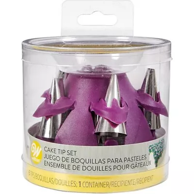 Wilton Cake Tip - Set Of 6 With Stand - Icing Piping Nozzles For Decorating • £7.66