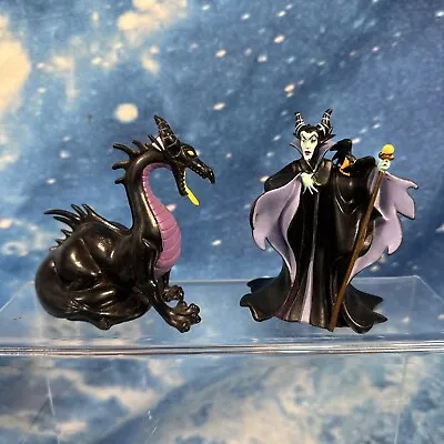 Disney Sleeping Beauty Figures - Maleficent & Dragon 3.5 “ Cake Topper PVC • £9.99