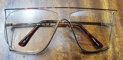 Tura Aviator Mod 443 Vintage 80s Eyeglass Frame Gold 143 Mm Reader Lens • $300