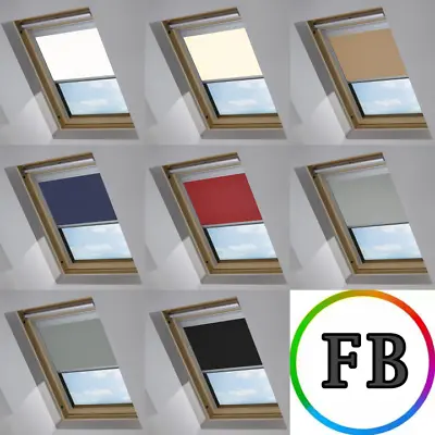 BLACKOUT THERMAL SKYLIGHT BLINDS COMPATIBLE FOR All VELUX ROOF WINDOWS-ALL SIZES • £69