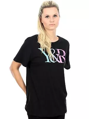 Young And Reckless Black Super Core Logo Speckle Womens T-Shirt - S • £8.42