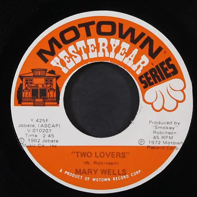 MARY WELLS: Two Lovers / You Beat Me To The Punch MOTOWN 7  Single 45 RPM • $8