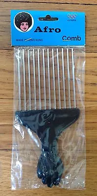 Vintage Afro Comb Hair Pick Pik With A Fist Handle 1970's Era Disco Sealed NEW • $11.95