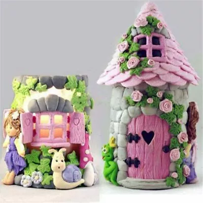 3D Fairy Elf House Door Cake Decorating Fondant Mould Silicone Chocolate Mold • £3.83