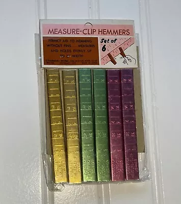Vintage Set Of 6 Chadwick Miller Aluminum Measure Clip Hemmer Sewing • $6.99