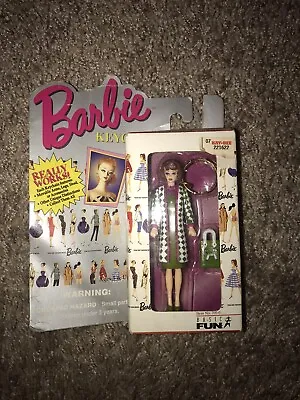 $9.99 • Buy New VINTAGE Basic Fun Movable Retro Barbie Keychain KeyRing Poodle Parade Mattel