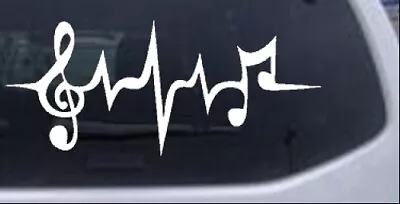Music Notes In A Heartbeat Car Or Truck Window Laptop Decal Sticker • $5.97