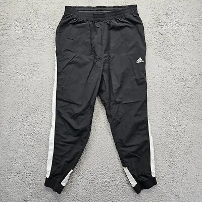 Adidas Pants Mens Size Large Black Warm Up Windbreaker Track Pant • $16.79