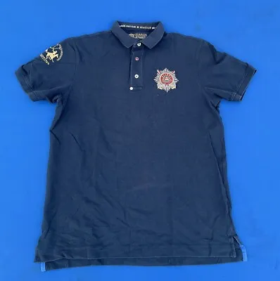 La Martina Guards Polo Club Polo Shirt Mens Argentina Collared Blue M   • $25.99