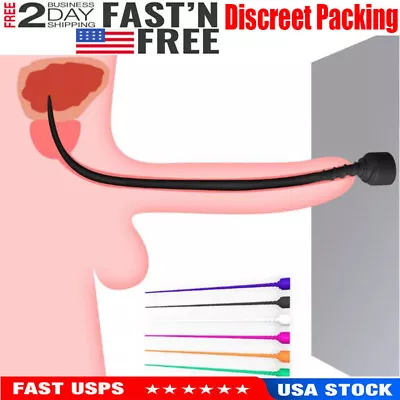 Long Urethral Silicone Penis Plug Urethra Stretcher Stretching Sound Dilator NEW • $9.99