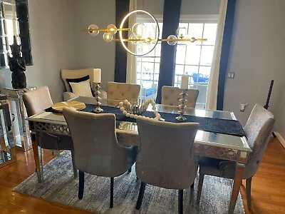 Glass Dining Table Set For 6 • $10.40