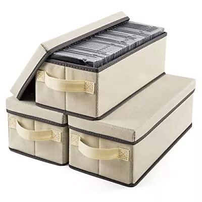 HATTERTOP CD Storage Box 3 Pack DVD Storage Case 14.2 X 6.3 X 5.5 Inch CD Cas... • $27.99