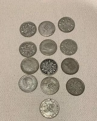 £16.99 • Buy George V Silver Sixpence Lot X 13 1914-1936