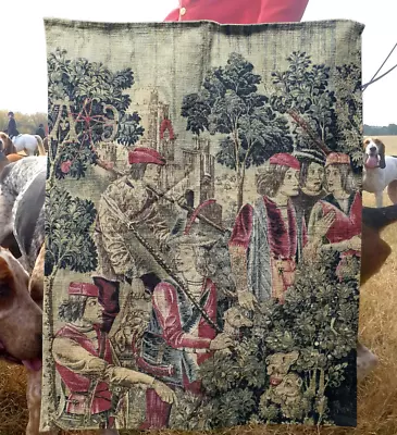 Tapestry Made In France Reproduction 27in X 34 Hunts Of Emperor Maximilian 1980s • $169