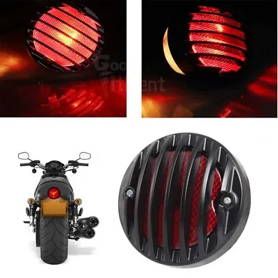 Motorcycle Tail Brake Light Round For Harley Davidson Cafe Racer Bobber Chopper • $17.33