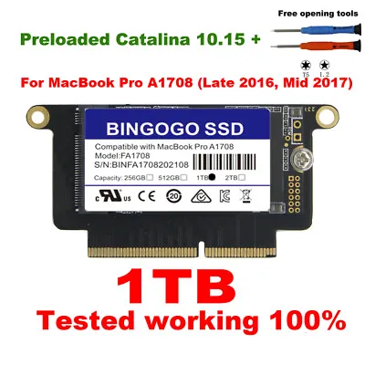 £103.88 • Buy NEW 1TB A1708 SSD For APPLE MacBook Pro 13.1 Late 2016 MacBook Pro 14.1 Mid 2017
