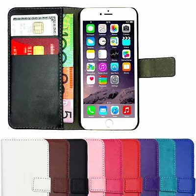 $6.75 • Buy Leather Case Flip Magnetic Wallet PU Gel Cover For Apple IPhone 7, 7 Plus 8 X