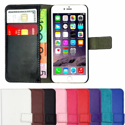 Leather Case Flip Magnetic Wallet PU Gel Cover For Apple IPhone 7 7 Plus 8 X • $9.75