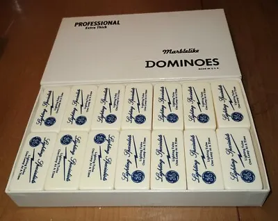 Vintage Professional Extra Thick Dominoes Marblelike General Electric Promo  • $99.99