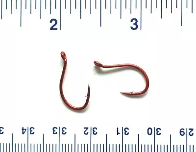 100 Matzuo 113060 (413062) Red Chrome Octopus Fish Fishing Hooks Size 4 • $10.99