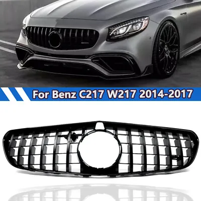 Gloss Black For Mercedes-Benz C217 S63/S65 AMG Coupe 2014-17 Front Bumper Grille • $349.99