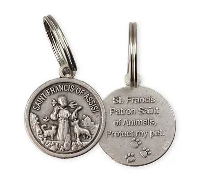 St. Francis Of Assisi Pet Medal 1  Made In Italy • $6.99