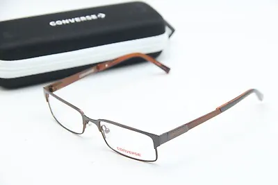 New Converse Zing Gunmetal Brown Authentic Eyeglasses W/case 49-17 • $34.71