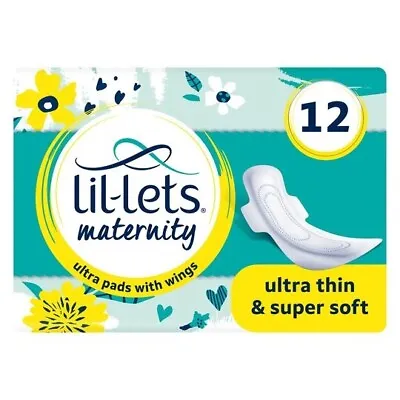 £3.99 • Buy Lil-Lets 12 Ultra Thin Maternity Ultra Pads Plus Wings