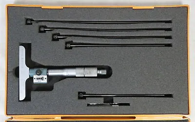 Mitutoyo DMC100-100 129-115 Replacement Rod Type Depth Micrometer Case SS Japan • $250