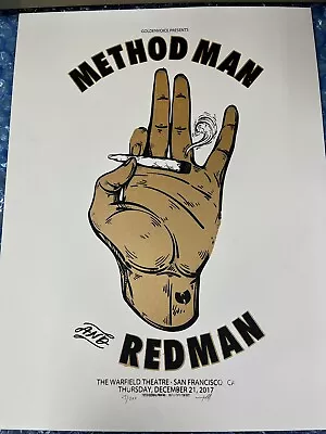 METHOD MAN AND REDMAN WARFIELD THEATRE TOUR POSTER 17.5x23 2017 • $120