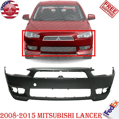 Front Bumper Cover Primed For 2008-2015 Mitsubishi Lancer • $331.30