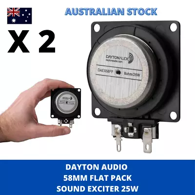 2x Dayton Audio 58mm Flat Pack Sound ExciterMount To Any Surface 8ohm DAEX58FP • $89.95