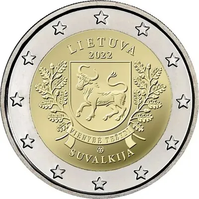 Lithuania - 2 Euro Commemorative 2022 Suvalkija Region UNC - FREE SHIPPING • $6.95