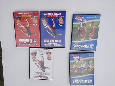 5 DVD LOT Coaching Youth Soccer Volumes 1 2 & MIA HAMM Secrets & Fitness • $10