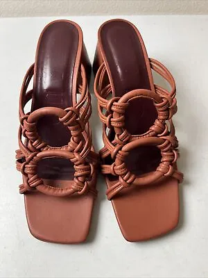 STAUD Adeline SPICE TAN Block Heel Sandals 39 ~ NEW $395 • $135