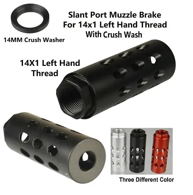 Black Slant Forwarder Port Low Concussion Muzzle Brake Compensator Metric14x1 LH • $19.99